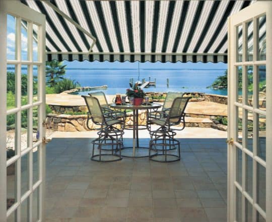 contemporary retractable awnings